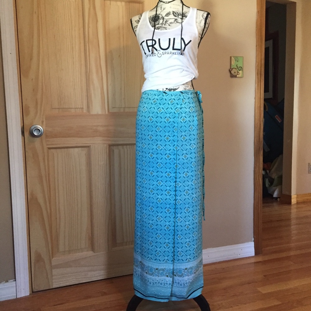 Mosaic Maxi skirt in wrap around style